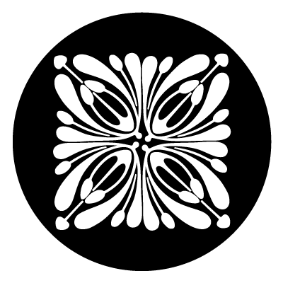 Square flower ornament gobo.