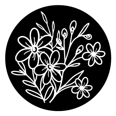 Stylised summer flower bouquet gobo.