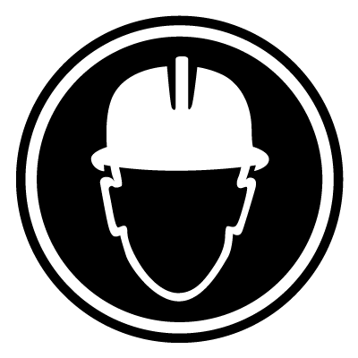 Hard hats safety signage gobo.