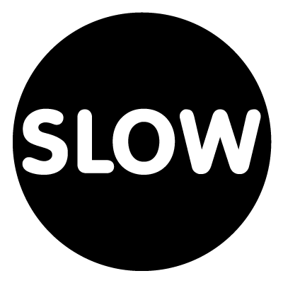 Slow safety signage gobo.