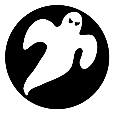 White ghost halloween gobo.