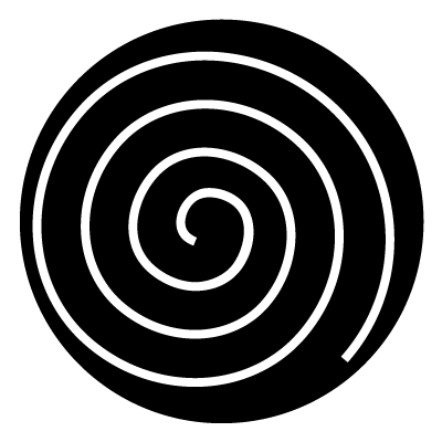 Thin spiral swirl gobo.